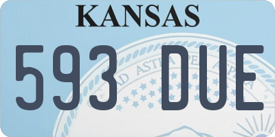 KS license plate 593DUE