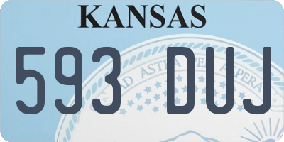 KS license plate 593DUJ