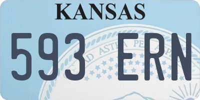 KS license plate 593ERN