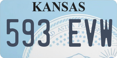 KS license plate 593EVW