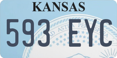 KS license plate 593EYC