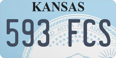 KS license plate 593FCS