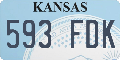 KS license plate 593FDK