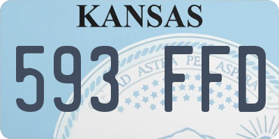 KS license plate 593FFD