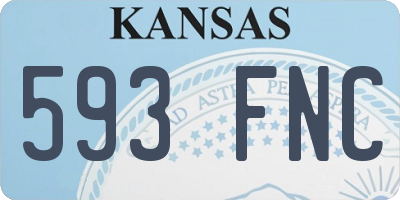 KS license plate 593FNC