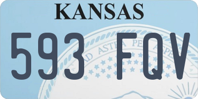 KS license plate 593FQV