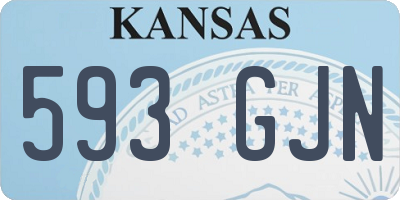 KS license plate 593GJN