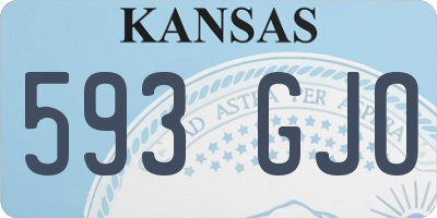 KS license plate 593GJO