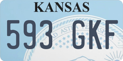 KS license plate 593GKF