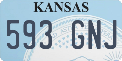 KS license plate 593GNJ