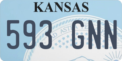 KS license plate 593GNN
