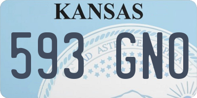 KS license plate 593GNO