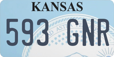 KS license plate 593GNR