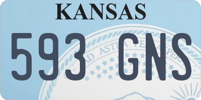 KS license plate 593GNS