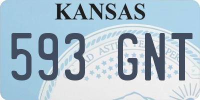 KS license plate 593GNT