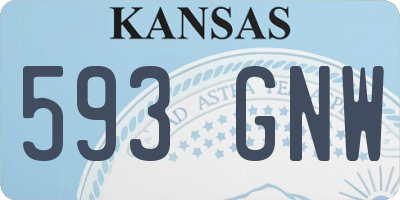 KS license plate 593GNW