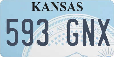 KS license plate 593GNX