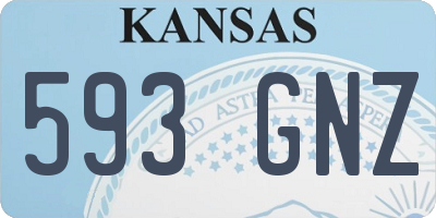 KS license plate 593GNZ