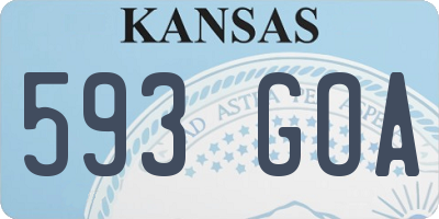 KS license plate 593GOA