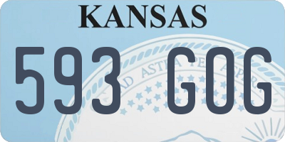 KS license plate 593GOG