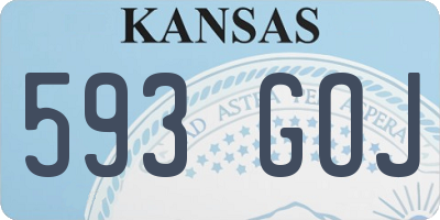 KS license plate 593GOJ