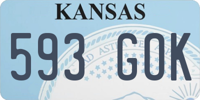 KS license plate 593GOK