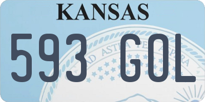 KS license plate 593GOL