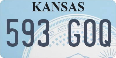 KS license plate 593GOQ