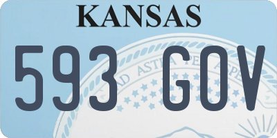 KS license plate 593GOV