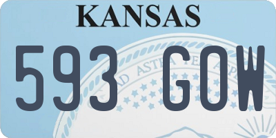 KS license plate 593GOW