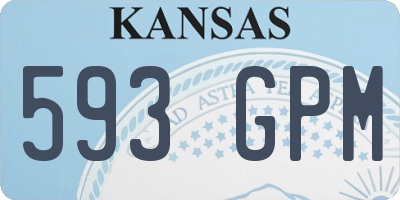 KS license plate 593GPM