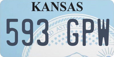KS license plate 593GPW