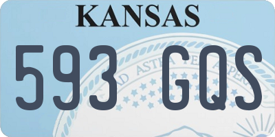 KS license plate 593GQS