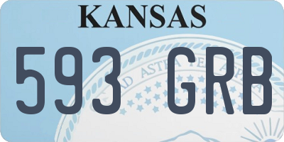 KS license plate 593GRB