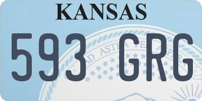 KS license plate 593GRG
