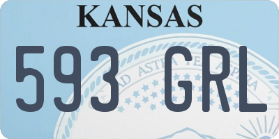 KS license plate 593GRL