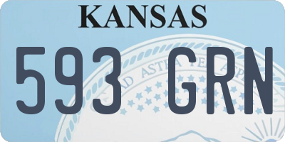 KS license plate 593GRN