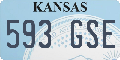 KS license plate 593GSE