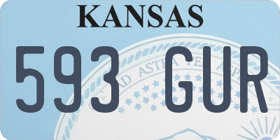 KS license plate 593GUR