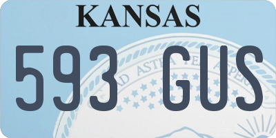KS license plate 593GUS
