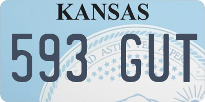 KS license plate 593GUT