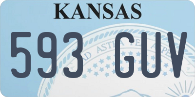 KS license plate 593GUV