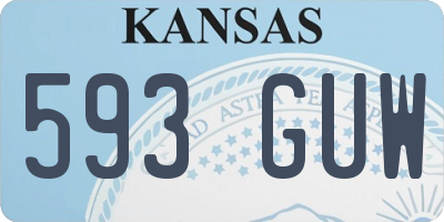 KS license plate 593GUW
