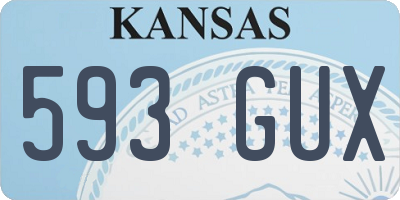 KS license plate 593GUX