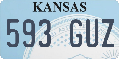 KS license plate 593GUZ