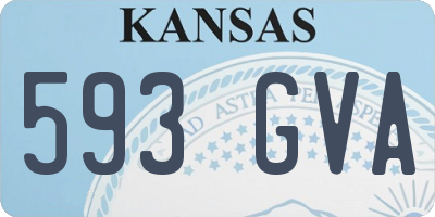 KS license plate 593GVA