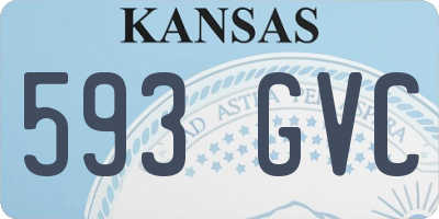 KS license plate 593GVC
