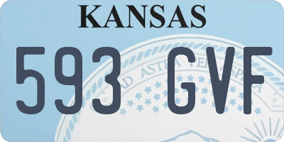 KS license plate 593GVF