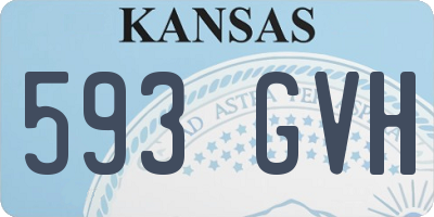 KS license plate 593GVH