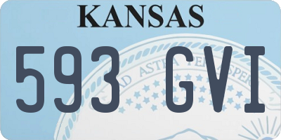 KS license plate 593GVI